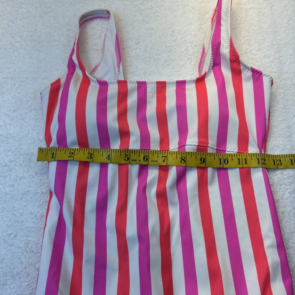 Fabletics Scoop Back One Piece Swimsuit SZ S Neon Candy Stripe NEW w/Tags - Picture 6 of 8